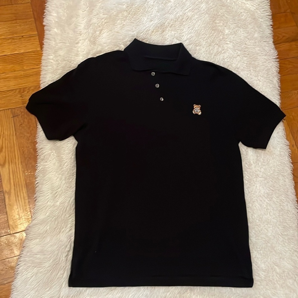 Moschino black short sleeve polo for men - Picture 7 of 13